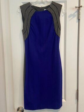 Diane Von Furstenberg DVF Hallie Knit Color Block Sheath Dress Size 4